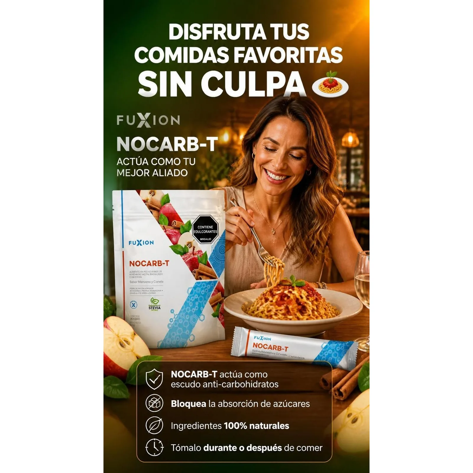 NOCARB-T - "Bloquea carbohidratos y azúcar" · Control de Peso y Medidas de Productos Fuxion (imagen 4 de 4)