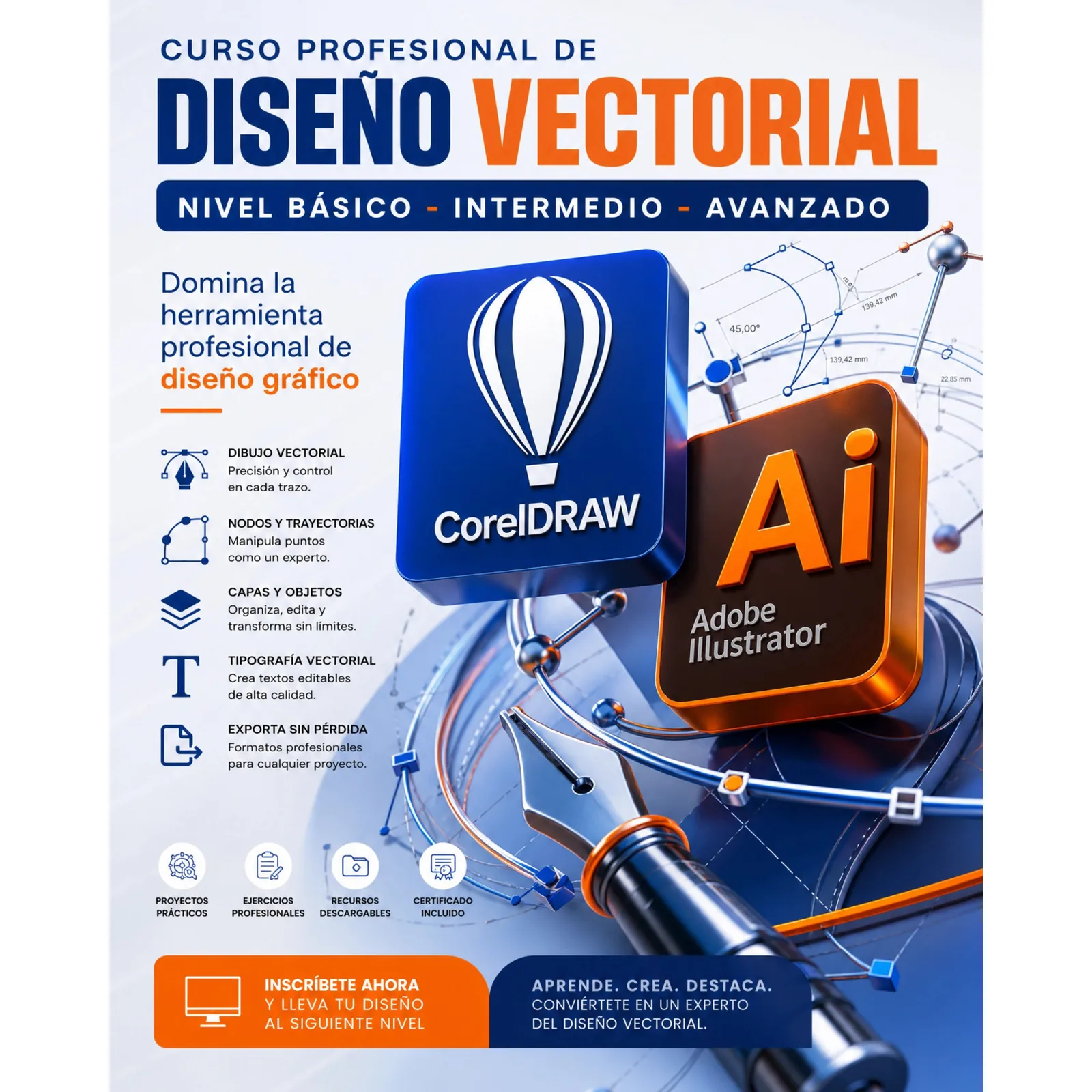 Curso CorelDraw e Illustrator · Diseño Gráfico de EnCurso Online (imagen 2 de 3)