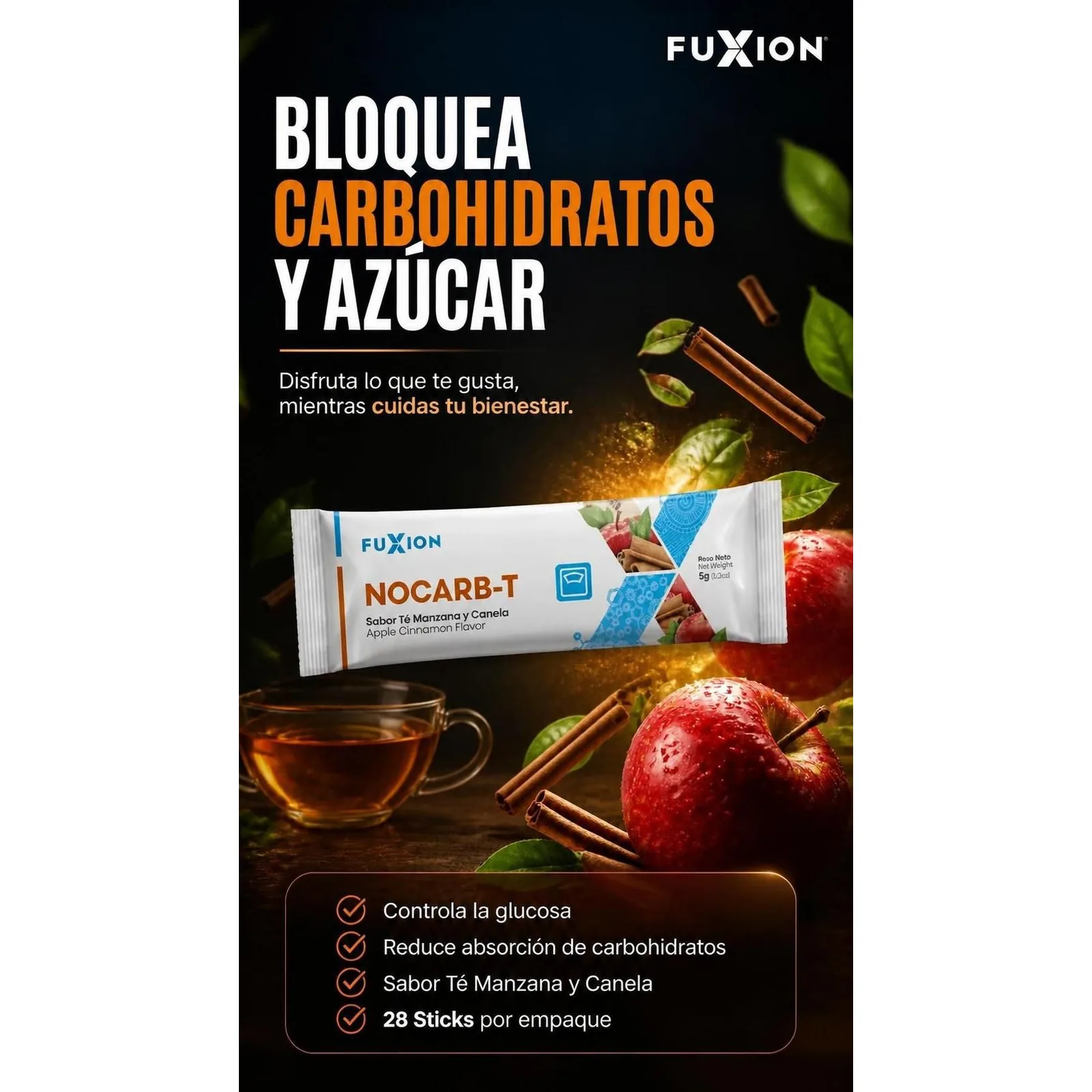 NOCARB-T - "Bloquea carbohidratos y azúcar" · Control de Peso y Medidas de Productos Fuxion (imagen 2 de 4)